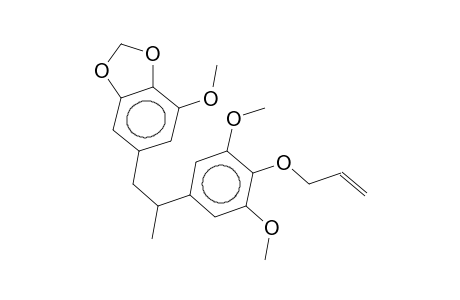 AUREIN-B;2-(4-ALLOYLOXY-3,5-METHOXYPHENYL)-3-(3-METHOXY-4,5-METHYLENEDIOXYPHENYL)-PROPANE