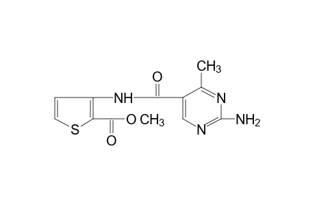 3-(2-amino-4-methyl-5-pyrimidinecarboxamido)-2-thiophenecarboxylic acid, methyl ester