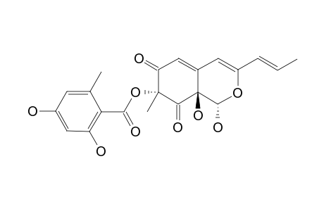 PURPURQUINONE_A;PURPURESTER_(1-S,7-R,8A-S)-1,8A-DIHYDROXY-7-METHYL-TETRAHYDRO-1-H-ISOCHROMEN-7-YL_2,4