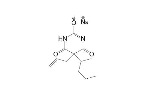 5-allyl-5-(1-methylbutyl)barbituric acid, sodium derivative