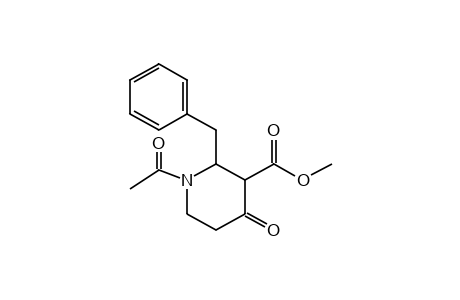 1-acetyl-2-benzyl-4-oxonipecotic acid, methyl ester