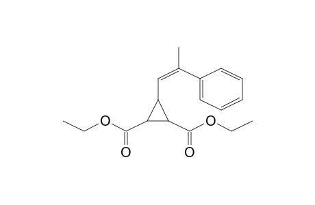 Cyclopropane-1,2-dicarboxylic acid, 3-(2-phenyl-1-propen-1-yl)-, diethyl ester