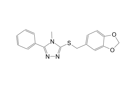 4H-1,2,4-triazole, 3-[(1,3-benzodioxol-5-ylmethyl)thio]-4-methyl-5-phenyl-