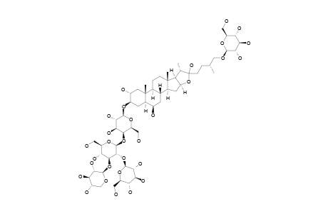 26-O-BETA-D-GLUCOPYRANOSYL-(25R)-5-ALPHA-FUROSTAN-2-ALPHA,3-BETA,6-BETA,22-XI,26-PENTOL-3-O-BETA-D-GLUCOPYRANOSYL-(1->2)-O-[BETA-D-XYLOPYRANOSYL-(1