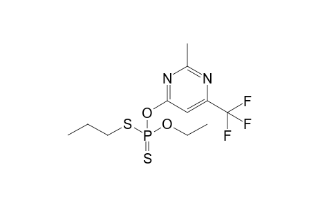 Phosphorodithioic acid, O-ethyl O-[2-methyl-6-(trifluoromethyl)-4-pyrimidinyl] S-propyl ester