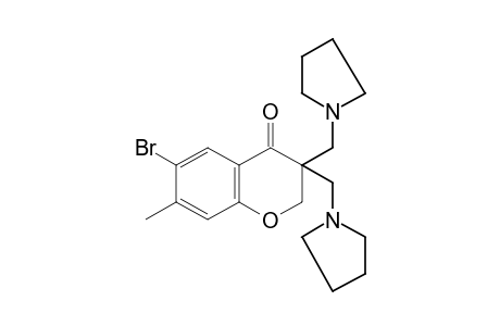 3,3-bis[(1-pyrrolidinyl)methyl]-6-bromo-7-methyl-4-chromanone