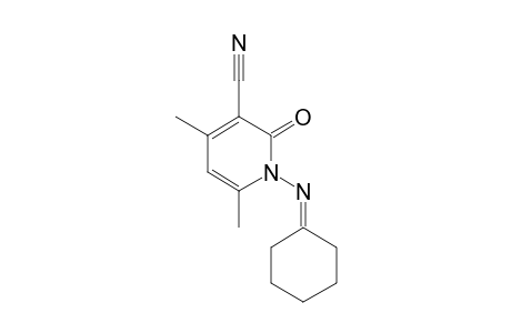 1-(cyclohexylideneamino)-1,2-dihydro-4,6-dimethyl-2-oxonicotinonitrile