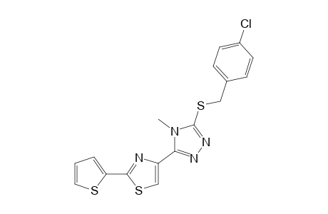 3-[(p-chlorobenzyl)thio]-4-methyl-5-[2-(2-thienyl)-4-thiazolyl]-4H-1,2,4-triazole