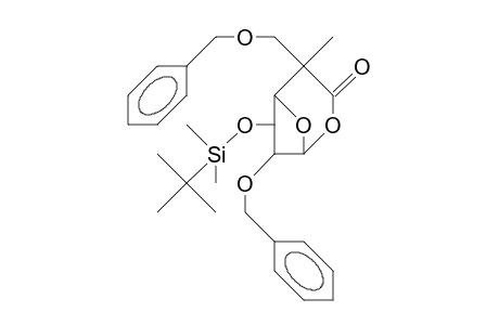 (1RS, 4RS,5Sr,6sr,7RS)-7-endo-bn-oxy-4-exo-bn-oxy-me-4-endo-me-6-exo-T-bu-di-me-sio-2,8-dioxa-bicyclo(3.2.1)octan-3-one