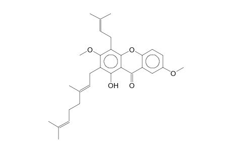 2-GERANYL-1-HYDROXY-3,7-DIMETHOXY-4-(3,3-DIMETHYLALLYL)-XANTHONE