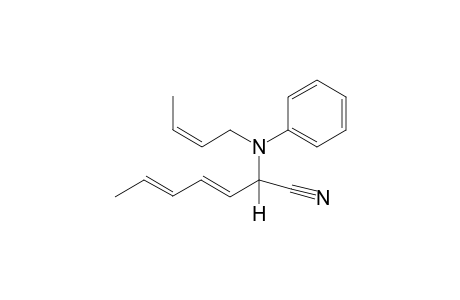 2-[N-(But-2-en-1-yl)benzeneamino)-3E,5E-heptadienenitrile