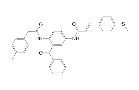 (E)-N-[3-benzoyl-4-[[2-(4-methylphenyl)-1-oxoethyl]amino]phenyl]-3-[4-(methylthio)phenyl]-2-propenamide