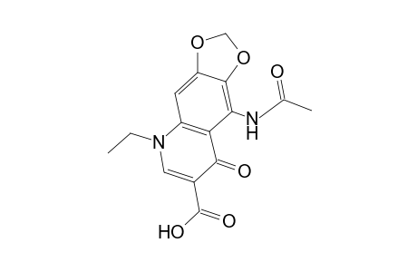 9-acetamido-5,8-dihydro-5-ethyl-8-oxo-1,3-dioxolo[4,5-g]quinoline-7-carboxylic acid