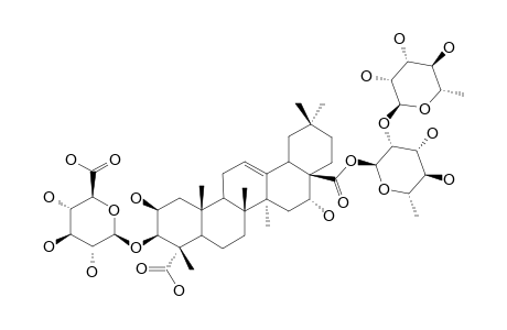 ZANHASAPONIN-A;3-O-BETA-[GLUCURONOPYRANOSYL]-ZANHIC-ACID-28-O-[RHAMNOPYRANOSYL-(1->2)-RHAMNOPYRANOSYL]-ESTER