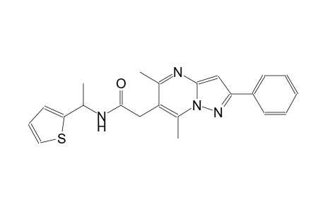 pyrazolo[1,5-a]pyrimidine-6-acetamide, 5,7-dimethyl-2-phenyl-N-[1-(2-thienyl)ethyl]-