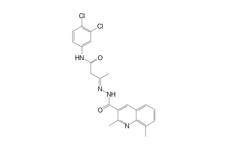 N-[(E)-[3-(3,4-dichloroanilino)-1-methyl-3-oxo-propylidene]amino]-2,8-dimethyl-quinoline-3-carboxamide