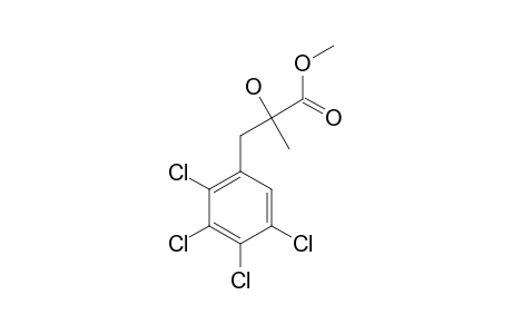 2-HYDROXY-2-METHYL-3-(2',3',4',5'-TETRACHLOROPHENYL)-PROPIONIC-ACID-METHYLESTER