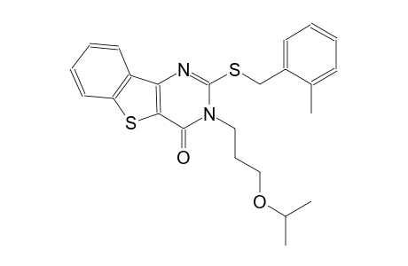 3-(3-isopropoxypropyl)-2-[(2-methylbenzyl)sulfanyl][1]benzothieno[3,2-d]pyrimidin-4(3H)-one