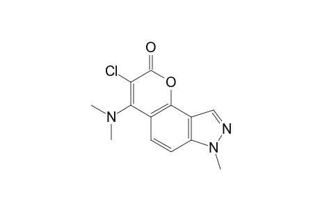 3-chloro-4-(N-methylamino)-7-methylpyrano[2,3-e]indazol-2(7H)-one