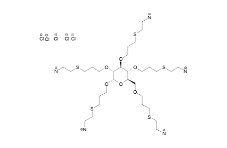 (AMINO-3-THIA-HEXYL)-2,3,4,6-TETRA-O-(AMINO-3-THIA-HEXYL)-ALPHA-D-GLUCOPYRANOSIDE-PENTAHYDROCHLORIDE