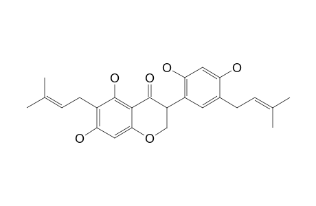 TETRAPTEROL-G;5,7,2',4'-TETRAHYDROXY-6,5'-DI-(GAMMA,GAMMA-DIMETHYLALLYL)-ISOFLAVANONE