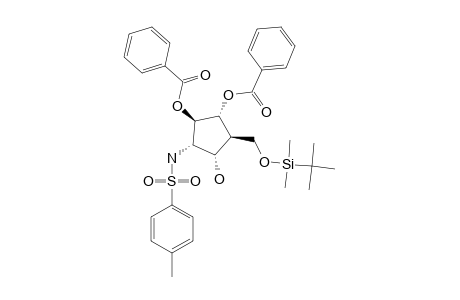 2-TOSYLAMINO-3,4-DI-BENZOYLOXY-1-HYDROXY-5-TERT.-BUTYLDIMETHYLSILOXYMETHYLENCYCLOPENTENE