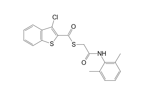 3-chlorobenzo[b]thiophene-2-carbothioic acid, S-ester with 2-mercapto-2',6'-acetoxylidide