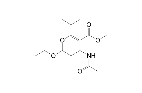 Methyl (2RS)-4-(acetylamino)-2-ethoxy-6-isopropyl-2,4-dihydro-2H-pyran-5-carboxylate