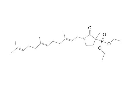 1-(3',7',11'-TRIMETHYL-2'E,6'E,10-DODECATRIENYL)-3-METHYL-3-(DIETHOXYPHOSPHINYL)-2-PYRROLIDINONE