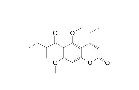 5,7-DIMETHOXY-6-(2-METHYL-BUTANOYL)-4-PROPYL-2H-CHROMEN-2-ONE