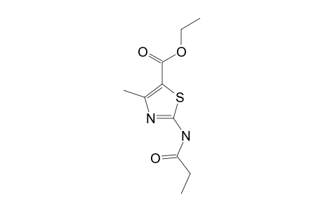 4-methyl-2-propionamido-5-thiazolecarboxylic acid, ethyl ester