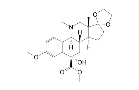 SPIRO-[6-HYDROXY-3-METHOXY-6-METHOXYCARBONYL-11-METHYL-11-AZAESTRA-1,3,5(10)-TRIENE-17,2'-DIOXALANE