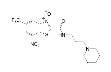 7-nitro-N-(3-piperidinopropyl)-5-(trifluoromethyl)-2-benzothiazolecarboxamide, 3-oxide