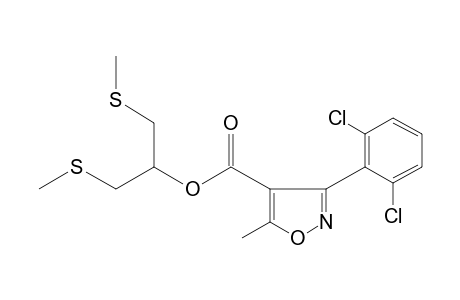 3-(2,6-dichlorophenyl)-5-methyl-4-isoxazolecarboxylic acid, 2-(methylthio)-1-[(methylthio)methyl]ethyl ester