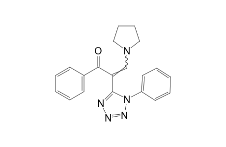 2-(1-phenyl-1H-tetrazol-5-yl)-3-(1-pyrrolidinyl)acrylophenone