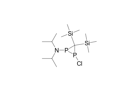 1-CHLOR-2-(DIISOPROPYLAMINO)-3,3-BIS-(TRIMETHYLSILYL)-DIPHOSPHIRANE