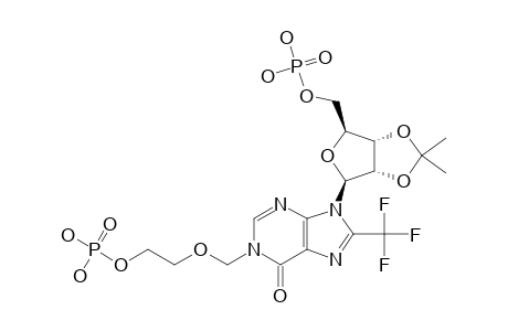 N(1)-[(5''-PHOSPHONOXYETHOXY)-METHYL]-5'-O-PHOSPHORYL-2',3'-O-ISOPROPYLIDENE-8-TRIFLUOROMETHYL-INOSINE