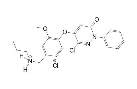 N-{4-[(3-chloro-6-oxo-1-phenyl-1,6-dihydro-4-pyridazinyl)oxy]-3-methoxybenzyl}-1-propanaminium chloride