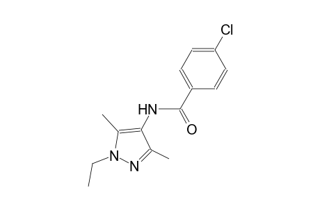 4-chloro-N-(1-ethyl-3,5-dimethyl-1H-pyrazol-4-yl)benzamide