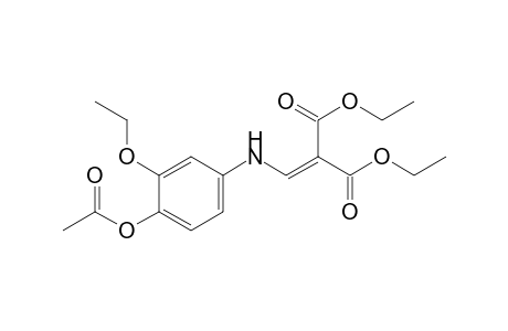 [(3-ethoxy-4-hydroxyanilino)methylene]malonic acid, diethyl ester, acetate(ester)