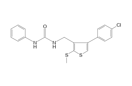 1-[4-(p-chlorophenyl)-2-(methylthio)-3-thenyl]-3-phenylurea