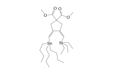 DI-O-METHYL-(3Z,4Z)-3-[(TRI-N-BUTYLSTANNYL)-METHYLENE]-4-[(TRIETHYLSILYL)-METHYLENE]-CYCLOPENTANE-DICARBOXYLATE