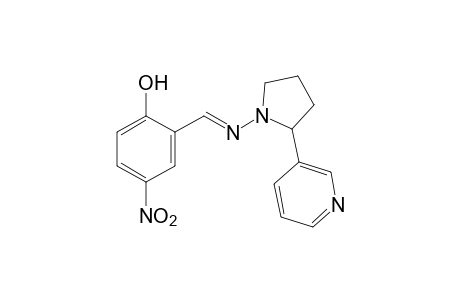 4-nitro-2-{N-[2-(3-pyridyl)-1-pyrrolidinyl]formimidoyl}phenol