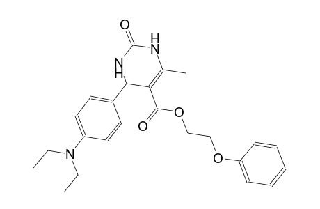 2-phenoxyethyl 4-[4-(diethylamino)phenyl]-6-methyl-2-oxo-1,2,3,4-tetrahydro-5-pyrimidinecarboxylate