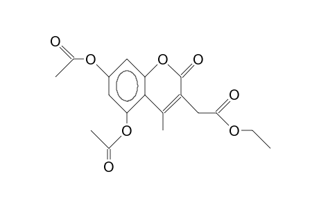 5,7-Diacetoxy-3-ethoxycarbonylmethyl-4-methyl-coumarin