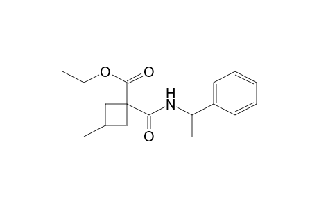 Cyclobutanecarboxylic acid, 3-methyl-1-[[(1-phenylethyl)amino]carbonyl]-, ethyl ester