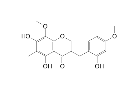 OPHIOPOGONANONE-E;5,7,2'-TRIHYDROXY-6-METHYL-8-METHOXY-3-(4'-METHOXYBENZYL)-CHROMAN-4-ONE