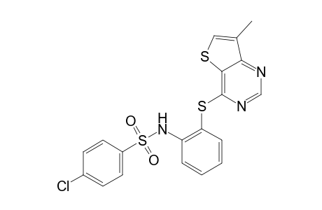 4-chloro-2'-[(7-methylthieno[3,2-d]pyrimidin-4-yl)thio]benzenesulfonanilide