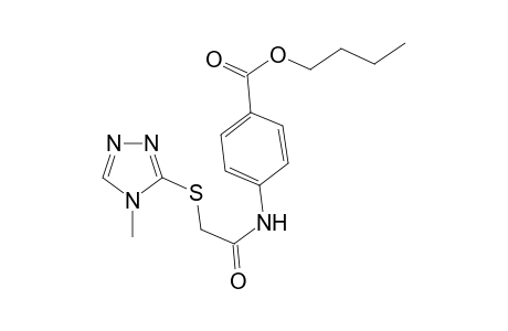 butyl 4-({[(4-methyl-4H-1,2,4-triazol-3-yl)sulfanyl]acetyl}amino)benzoate