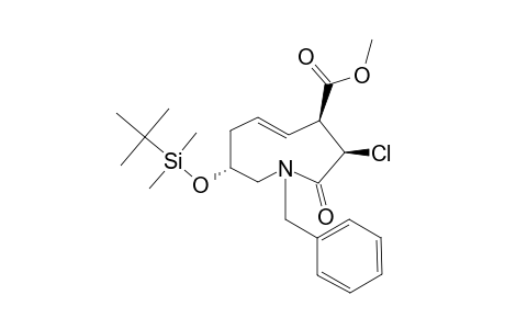 #8B;(PS)-(E)-(3R,4S,8R)-N-BENZYL-8-(TERT.-BUTYLDIMETHYLSILOXY)-3-CHLORO-4-METHOXYCARBONYL-2,3,4,7,8,9-HEXAHYDRO-1H-AZONIN-2-ONE;AMIDE-CONFORMATION-A